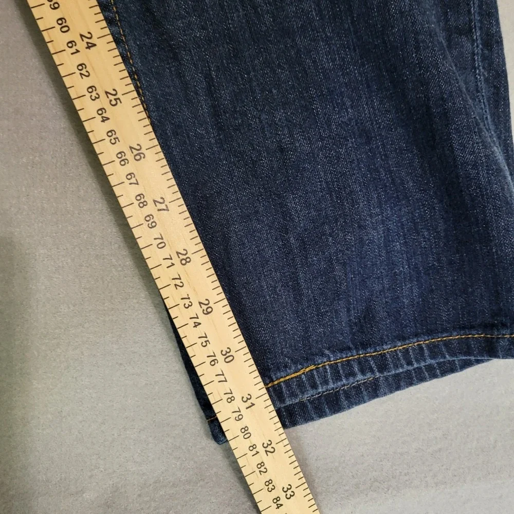 Levi's 505 Men's Denim Blue Jeans Size 34x32 Dark Wash Straight Leg